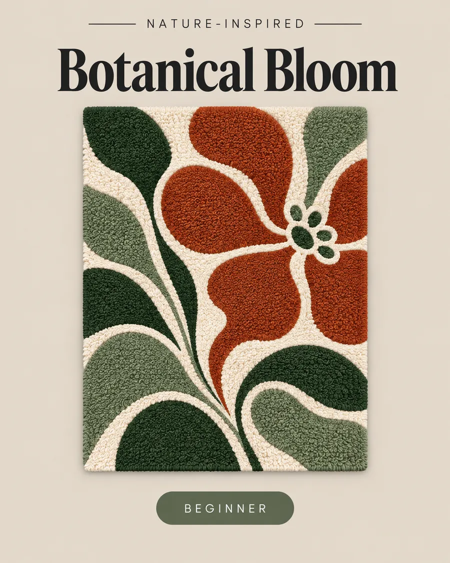 Nature-inspired tufting pattern: Botanical Bloom